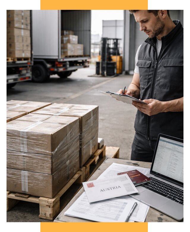 Доставка в Австрию от 65709 р. Логистика и экспорт СетСервис-Мкп