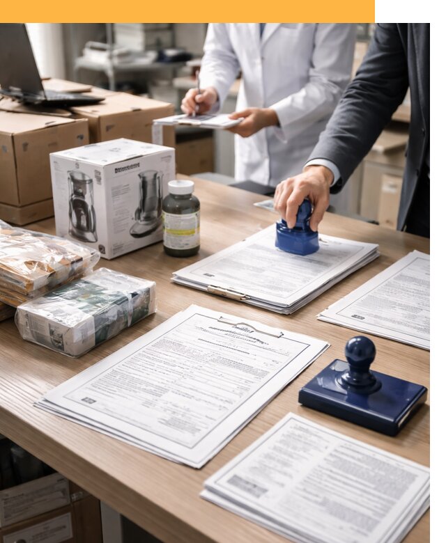 Сертификация импортных товаров от 12131 с таможенным сопровождением